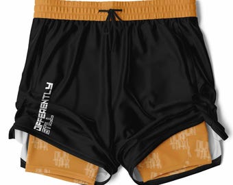 Pantalones cortos de baloncesto - Pantalones cortos de entrenamiento 2 en 1, pantalones cortos de entrenamiento con gráficos para pista, pantalones cortos para correr. Un gran regalo para los amantes del baloncesto. "Differently" de Duntalk.