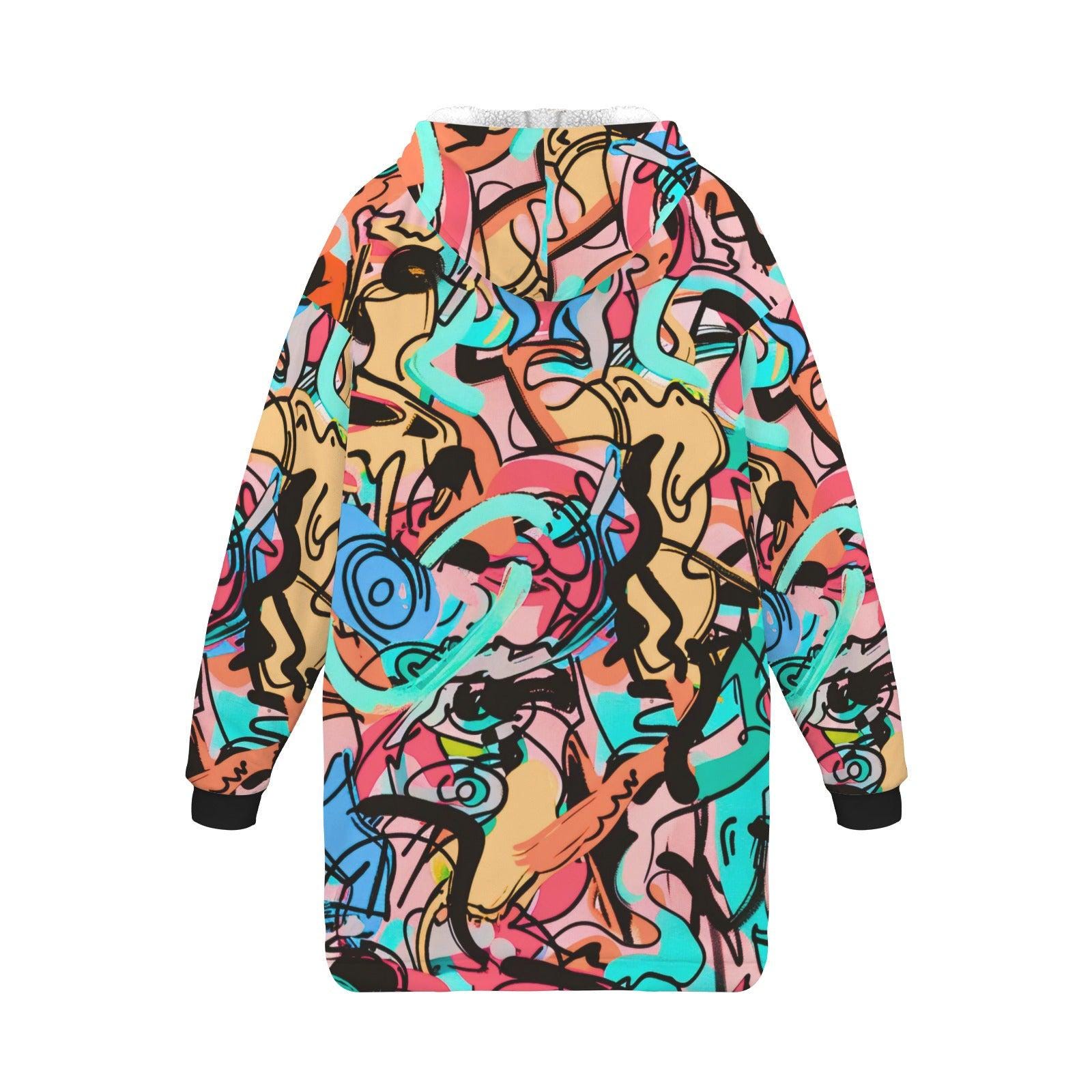 Discover Basketball Blanket Hoodie - Oversized Wearable Hooded Pullover with Sherpa Fleece Lining for Lounge and Comfort