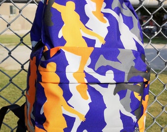 Basketball Backpack- Basketball Gifts for Sports Lovers, Kids, School, Sports Backpack for Basketball Lover "Head Top" by Duntalk