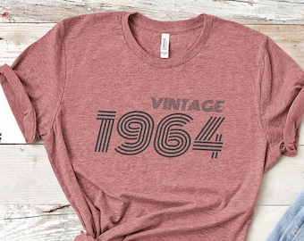 Vintage 1964 Geburtstag T-Shirt 1964 TShirt Retro Shirt 61 Geburtstag Geschenk 1964 Geburtstag Benutzerdefiniertes Geschenk für ihn für Sie Vintage 1964 Shirt 1964 Tee