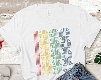 1990 Birthday T-Shirt 1990 TShirt Retro Shirt 34 Birthday Gift 1990 Birthday Gift For Him Gift For Her Vintage 1990 Shirt