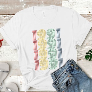 1991 Birthday T-Shirt 1991 TShirt Retro Shirt 33 Birthday Gift 1991 Birthday Gift For Him Gift For Her Vintage 1991 Shirt