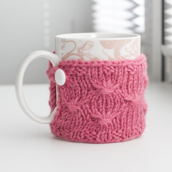 Hand Knit Coffee Cozy Coffee Mug Warmer Cozy Cup Warmer Mug Cozy Mug Wrap Tea Cozy Cup Cozy Knitted Coffee Cozy Knit Cup Cozy Gift For Her