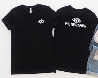 Custom Name Photography Logo T-Shirt Photography TShirt Photographer T-Shirt Camera Tee Photographer Gift Photography T Shirt