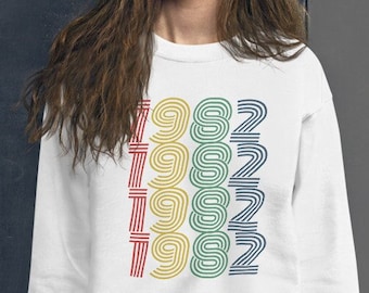 1982 Birthday Sweatshirt 1982 Sweatshirt Retro Sweatshirt 41 Birthday Gift 1982 Birthday Gift For Him Gift For Her Vintage 1982 Shirt