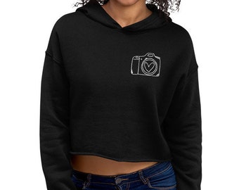 Custom Name Love Photography Crop Hoodie Photographer Hoodie Camera Crop Hoodie Photographer Gift Photography Crop Hoodie Photography Hoodie