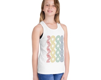 Custom 2008 Kids Jersey Tank Top Birthday Tank Top Youth Sleeveless Shirt Boys Girls Summer Children Clothing Youth Size Tank Top