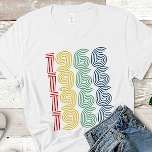 Kundenspezifisches Jahr 1966 Geburtstags-T-Shirt 1966 T-Shirt 58