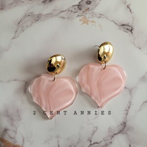 Pink Heart Earrings