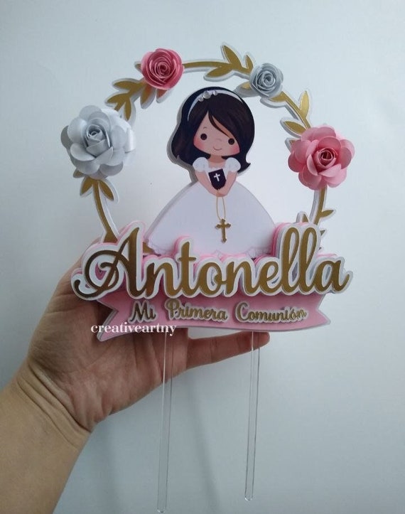 Toppers comunión, Niña personalizados