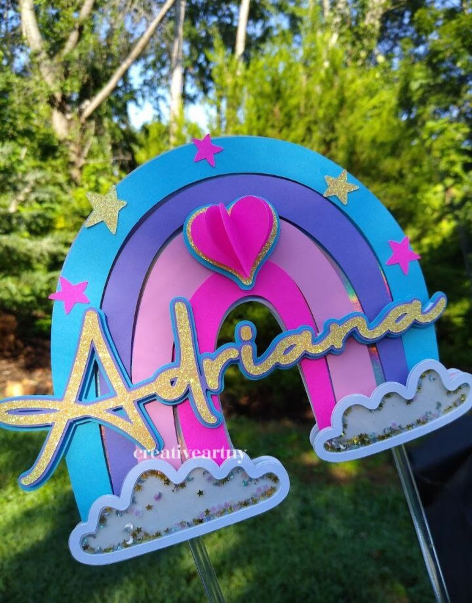 Rainbow Cake Topper Boho Rainbow Cake Topper. Magical Rainbow Etsy