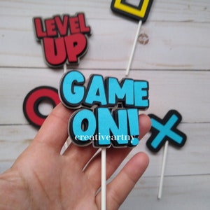 Gamer Cake Topper,  Gamer cupackae toppers, Video Game Cake Topper, Gamer Birthday Party, Gaming Cake Topper Birthday, Gamer Controller