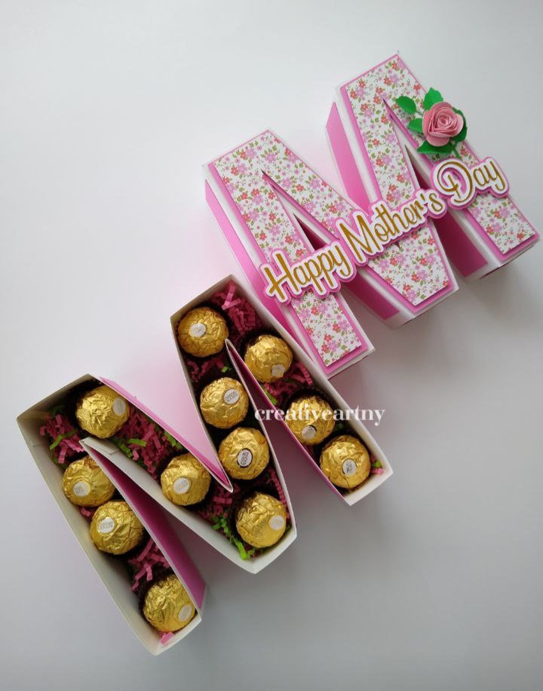 Mother's Day Boxes Letter M Mother's Day Gift Etsy