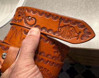 Phish leather belt