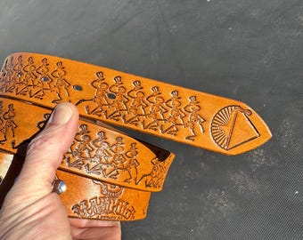 Grateful Dead handmade leather belt