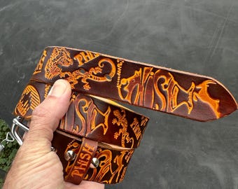 Phish leather belt