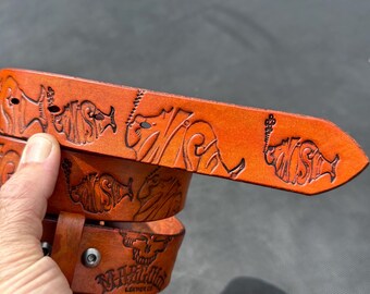 Phish leather belt