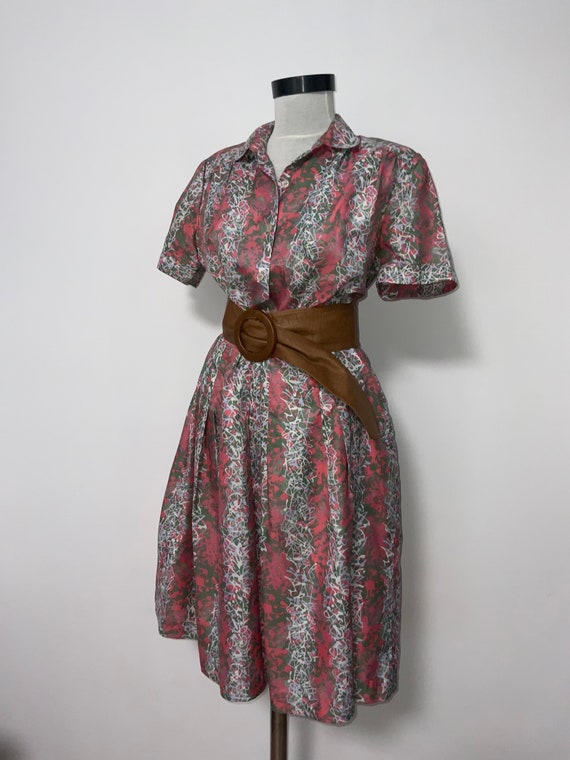 60’s vintage dress, abstract print 70 s dress, mi… - image 4