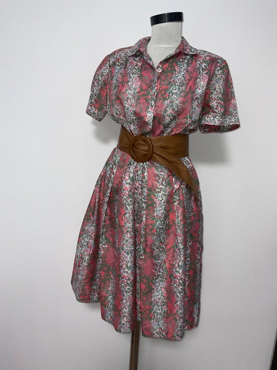 60’s vintage dress, abstract print 70 s dress, mi… - image 9