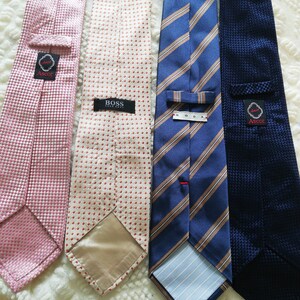 Lot of four men silk ties perfect condition, brand neckties, men silk tie, designer tie