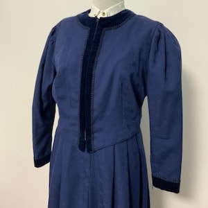 Dirndl dress and blazer, trachten suit, navy German suit, Oktoberfest Clothing, Austrian fashion, 2 piece vintage suit, blue dirndl suit