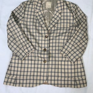 Vintage LAUREL ESCADA wool and silk blazer, wool vest for woman M L size