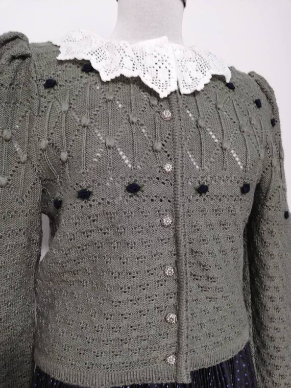 Tyrolean  knit sweater, wool sweater, Austrian Ca… - image 10