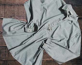 Camicetta Trachten ricamata vintage, top Dirndl austriaco a righe