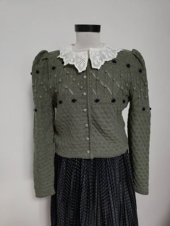 Tyrolean  knit sweater, wool sweater, Austrian Ca… - image 2