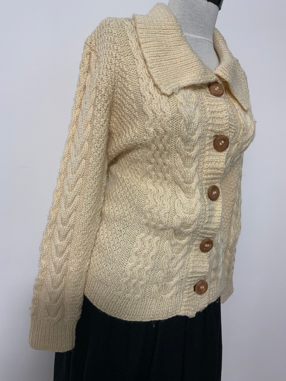 Tyrolean Sweater, Wool Austrian Cardigan, Bavarian Sweater