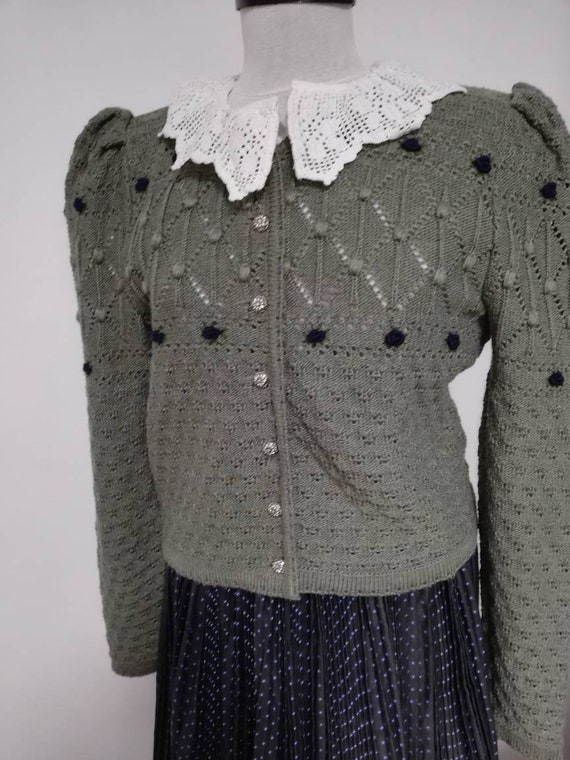 Tyrolean  knit sweater, wool sweater, Austrian Ca… - image 9