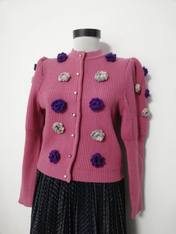 Tyrolean knit sweater, wool sweater, Austrian Car