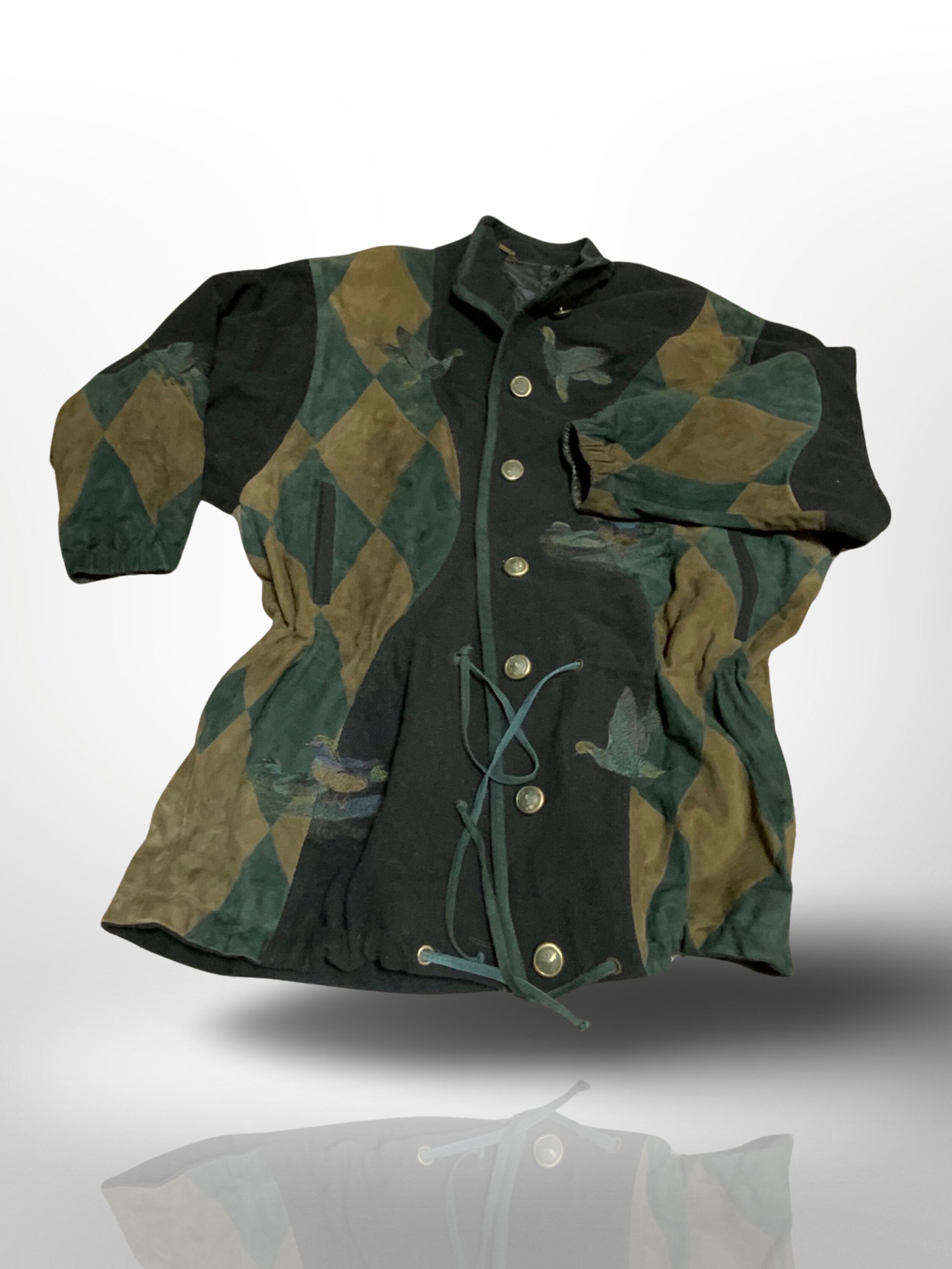 Vintage Embroidered Leather Tyrolean Blazer, Austrian Jacket (M-XL