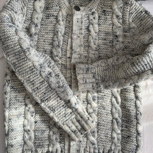 Winter knit sweater,  country cardigan, Austrian Cardigan, folk peasant sweater, man wool sweater, brown Country sweater