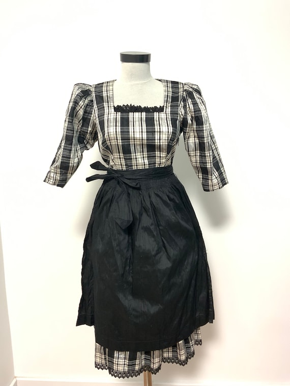 Gorgeous vintage silk dress, dirndl, trachten, pr… - image 2