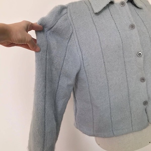 Winter hand knit sweater,  country cardigan, ash blue cardigan, austrian sweater, vintage sweater, Cape sweater