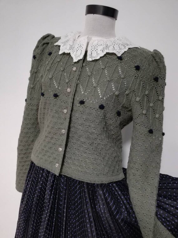 Tyrolean  knit sweater, wool sweater, Austrian Ca… - image 8