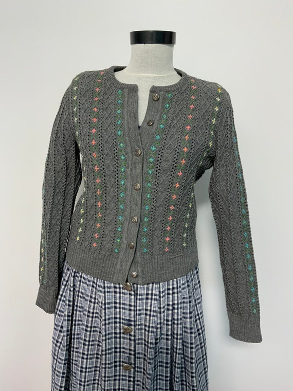 Tyrolean Knit Sweater Wool Sweater Austrian Cardigan Bavarian Sweater Trachten Dirndl Sweater Folk Peasant Sweater Dirndl Cardigan Etsy Canada