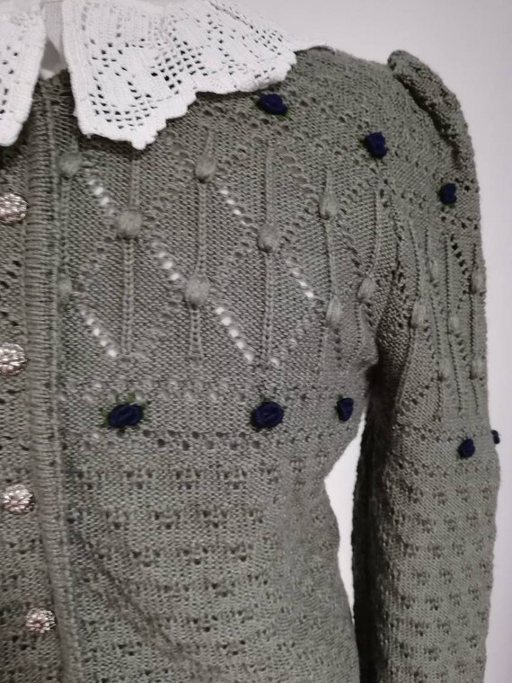 Tyrolean  knit sweater, wool sweater, Austrian Ca… - image 4