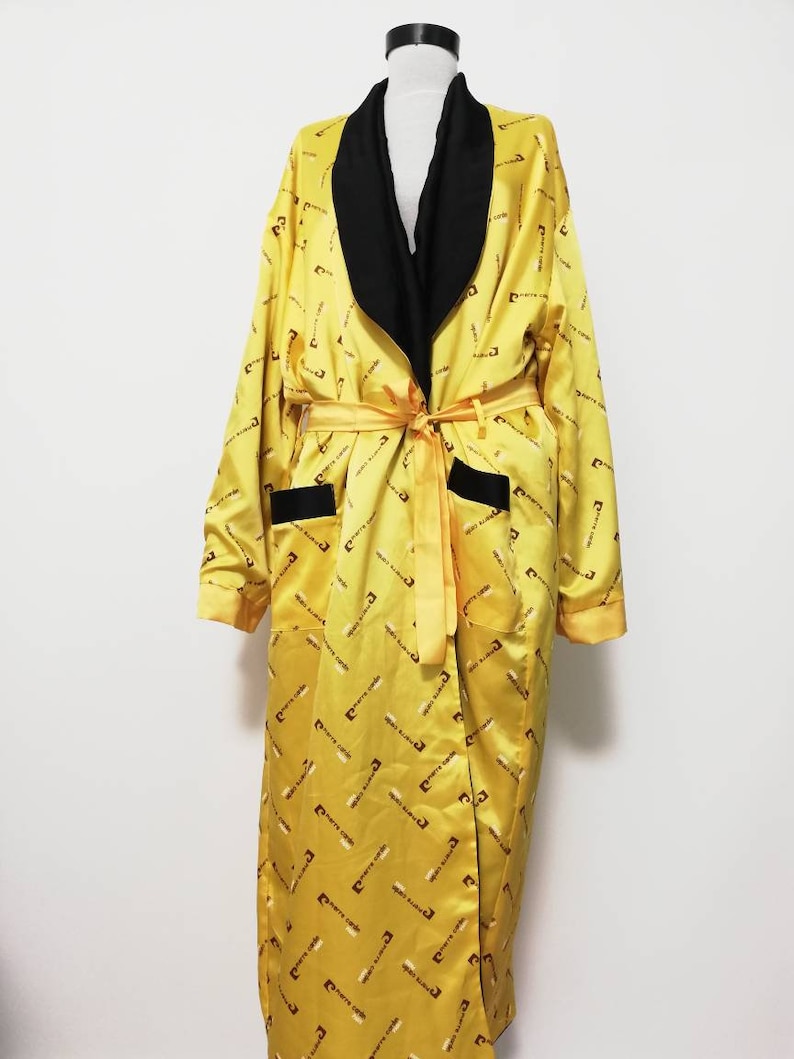 Luxurious vintage Pierre Cardin Kimono Robe,Christmas gift,Dressing gown,two face robe,dragon embroidery Robe,Christmas Gift unisex