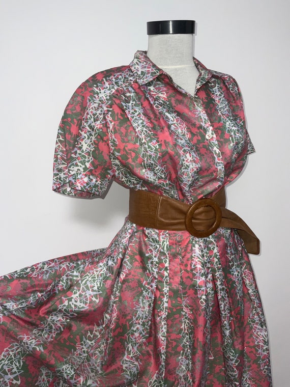 60’s vintage dress, abstract print 70 s dress, mi… - image 6