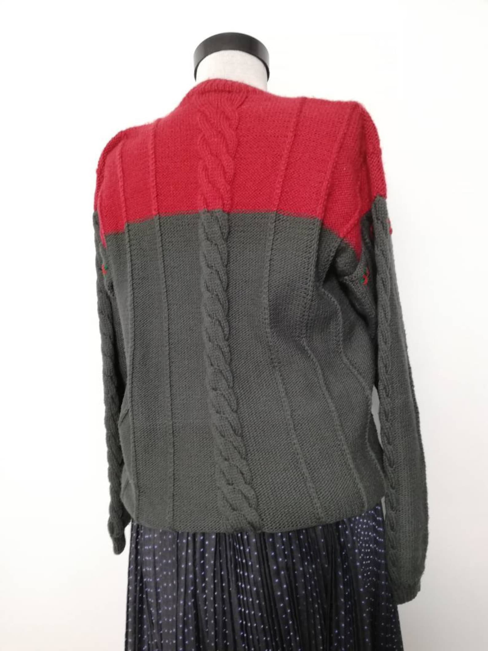 Maglione In Pura Lana Grigio Oversize In Grigio - Foto 2