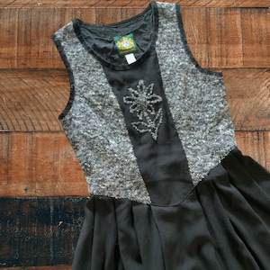 Gorgeous vintage dirndl dress black dress, dirndl, trachten, prairie, Oktoberfest, German Austrian dress,  tyrolean  folk dress