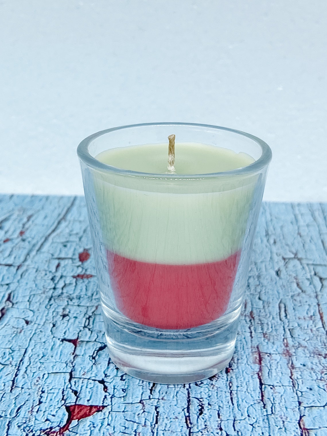 Christmas shot glass candle votive candle golden pine and Etsy