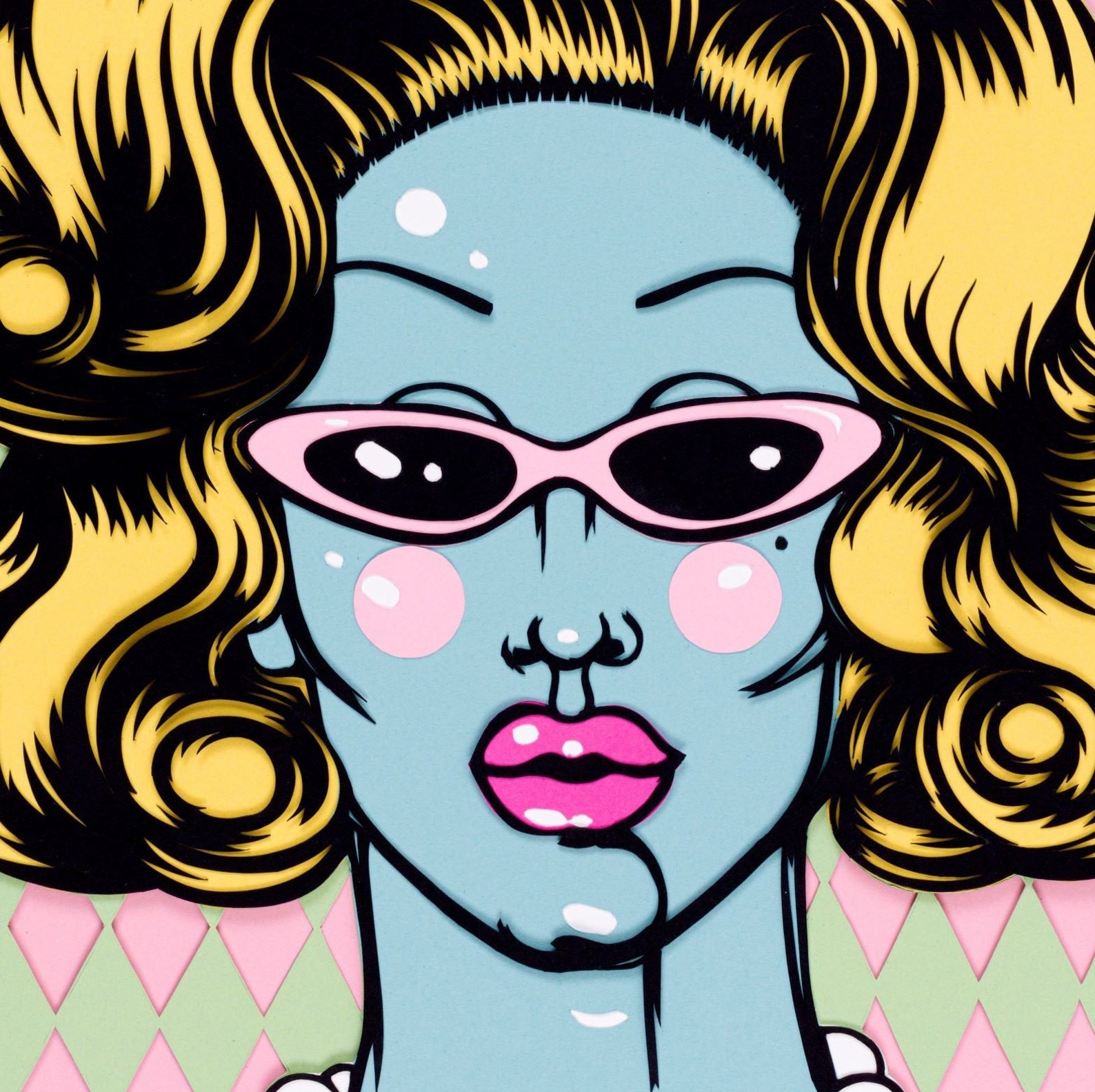 Juno Birch Size A3 Alien Drag Queen Original Isalu Ishii Etsy