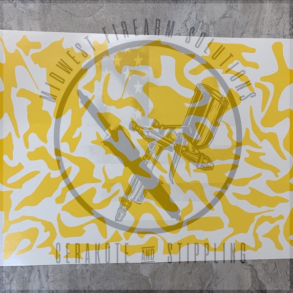 Woodland Camo Stencil Etsy