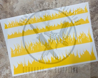 Grass Cutout Vinyl Stencil