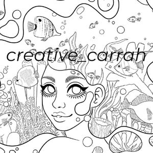 Oceanic Hair [Digitale Malseite]