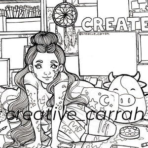 Artsy Bedroom [Coloring Page]