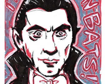 Original Art - It’s Frickin Bats! Original Dracula drawing